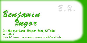 benjamin ungor business card